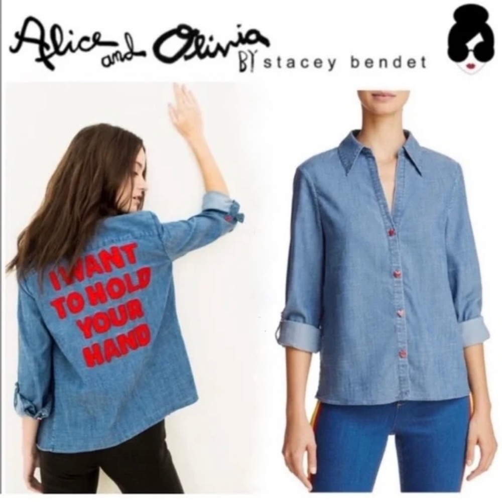 Alice + Olivia X Beatles Eloise I Want To Hold Your Hand size S